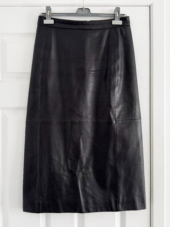 Sezane Dresses & Skirts - Sezane Leather Skirt in Black, size 38. Fits like a size 4